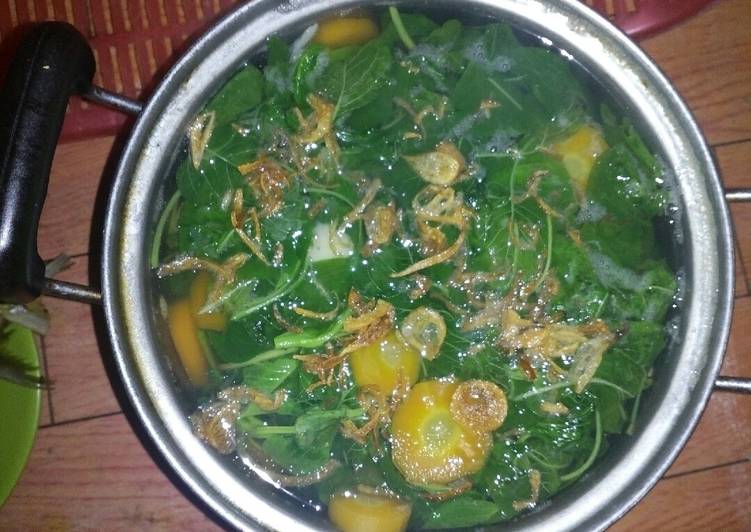 Resep: LezatSayur bening (bayam)