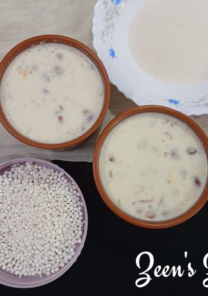 A picture of Ground Rice and Sago Kheer.