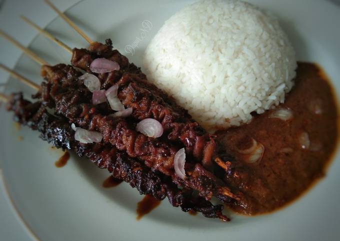 Cara Membuat Sate Usus Sambel Kacang Ekonomis