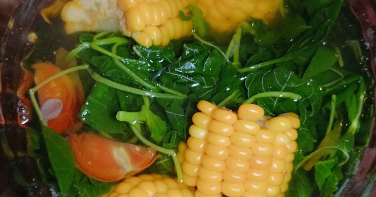 Sayur Bening Bayam Kunci