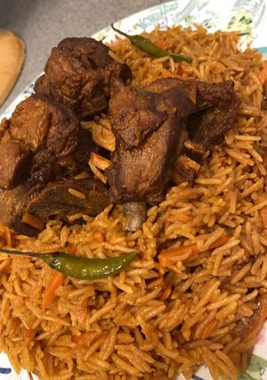 صورة لوصفة رز بخاري على اصوله