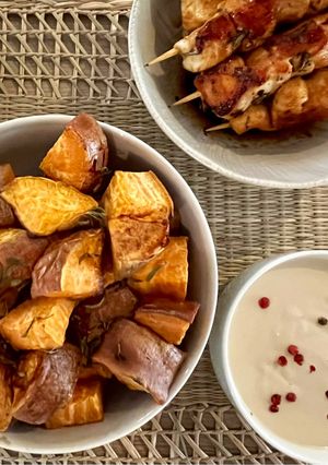 Sütőben sült édesburgonya recept fotója