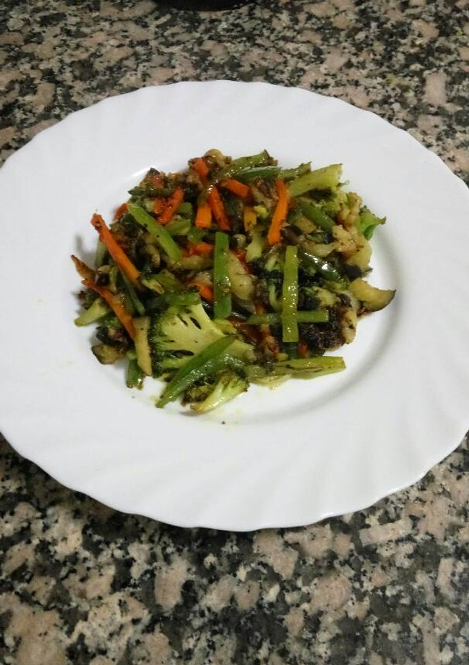 Una foto de Salteado de verduras