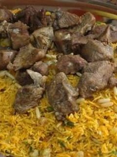 صورة لوصفة كبسه باللحمه