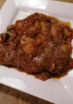 Una foto de Bifes a la portuguesa