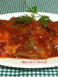 Careta de cerdo en salsa de tomate casera