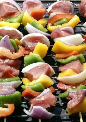 Una foto de Brochette de cerdo