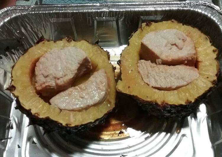 Recipe of Perfect Grilled Swineapple (pork &amp; pineapple)