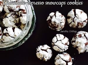 Foto resep Chocolate-espresso snowcaps cookies