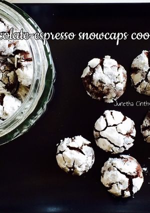 Foto resep Chocolate-espresso snowcaps cookies