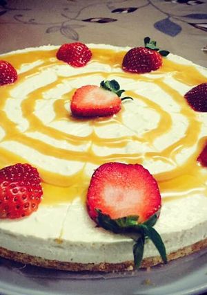 صورة لوصفة طريقة عمل تشيز كيك بارد بدون فرن