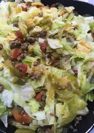 A picture of Cabbage Roll skillet Dinner.