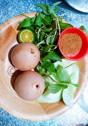 Hình của món Trứng gà nướng.