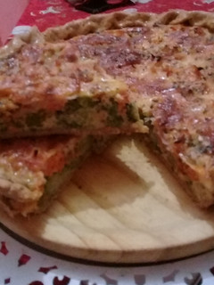 Una foto de Tarta de brócoli y zanahorias