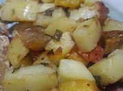 Una foto de papa y camote al horno