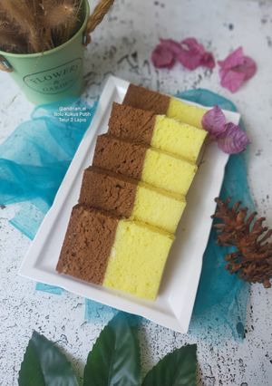 Foto resep Bolu Kukus Putih Telur 2 Lapis