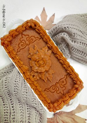 A picture of Halva-ye Kadoo (Persian Pumpkin Halva) with Molasses.