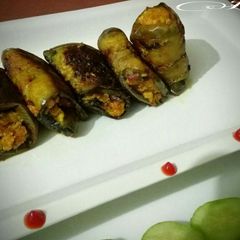 A picture of Eggplant rolls.