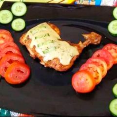 A picture of Chicken cheese tikka.