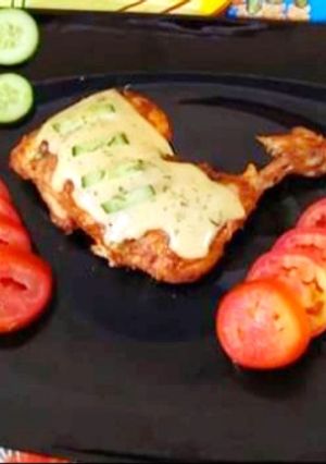 A picture of Chicken cheese tikka.
