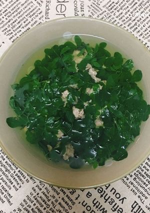 Hình của món Canh Chùm Ngây Nấu Thịt Bò.