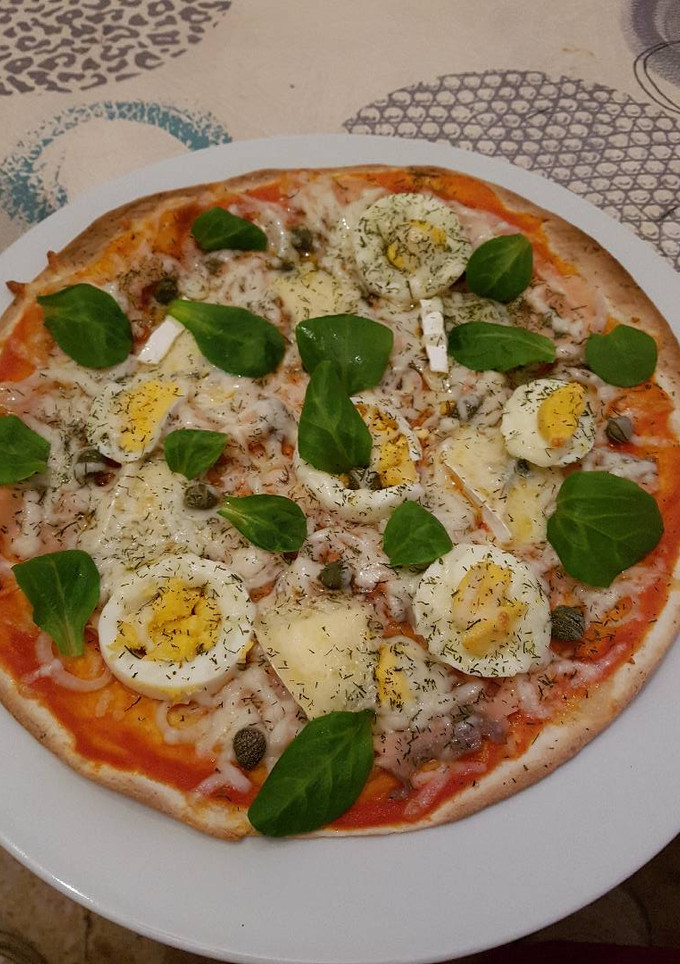 Una foto de Mi pizza con base de durum