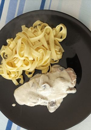 Une photo de Escalopes de poulet à la crème