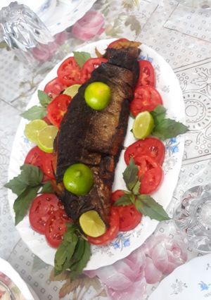 عکسی از دستور تزئین ماهی ساده