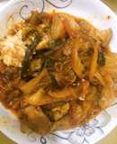 Cá trắm kho kim chi