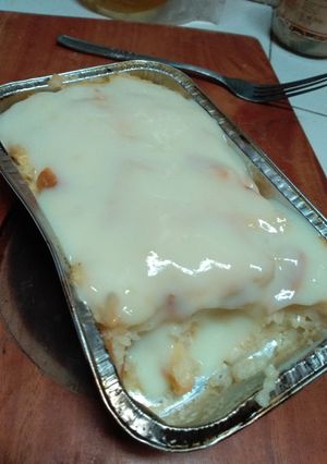 Foto resep Puding roti saus vla
