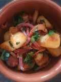Sautèed Seasonal Mushrooms and Potatoes with Speck and Parsley