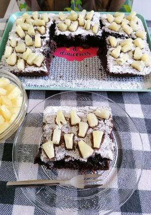 صورة لوصفة كيكة الشوكولا بالموز