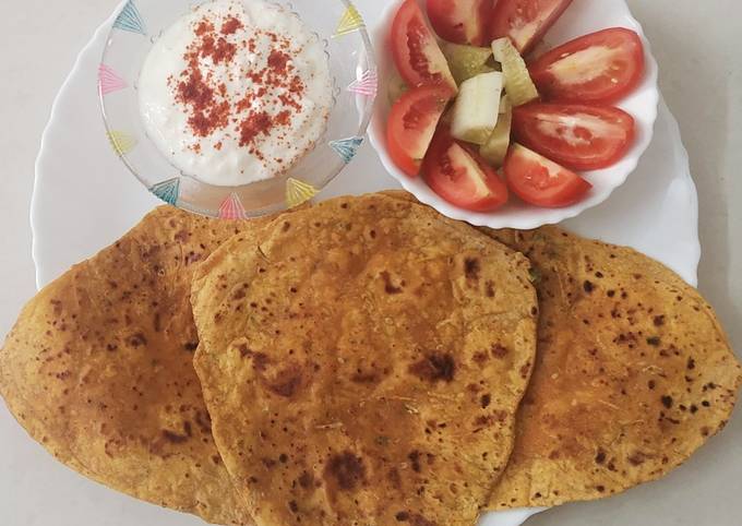 Bottle gourd paratha