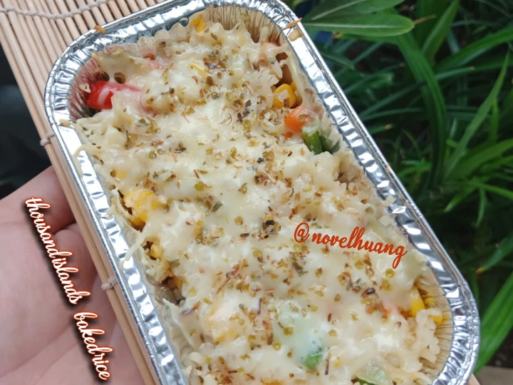 Cara Mudah Membikin Resep Thousand island baked rice (nasi panggang thousand islands) yang Uenak Anti Ribet, Bikin Ngiler