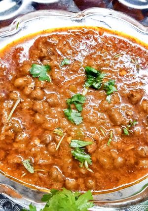 A picture of Kala Chana Masala.