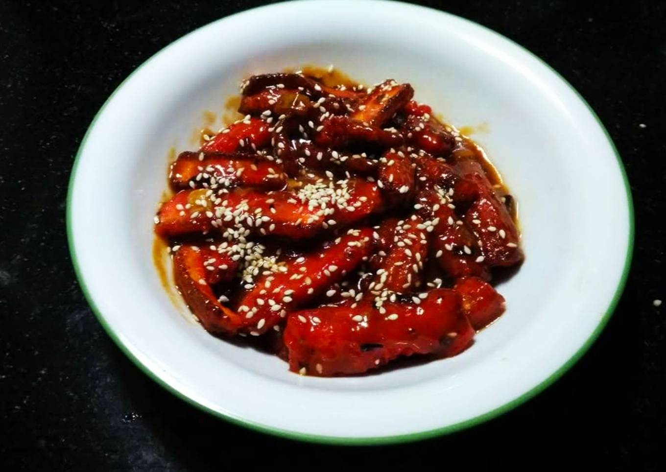 Honey chilli potato