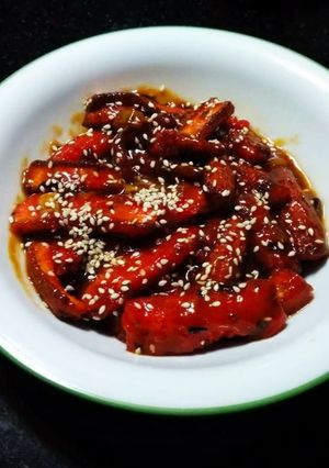 A picture of Honey chilli potato.