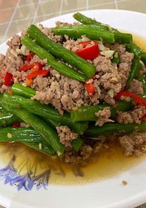Foto resep Ca buncis daging cincang