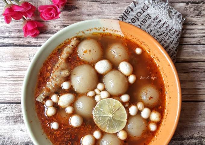 Resep Bakso Aci Kuah Ceker Pedas Oleh Beranda Aqlan Cookpad