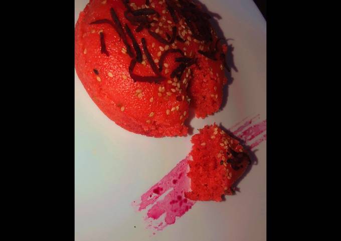 Savoury Steamed Red Velvet Cake