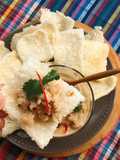 Appetizer Recipe • Pork & Shrimp Peanut Dipping Sauce •Thai Style Appetizer