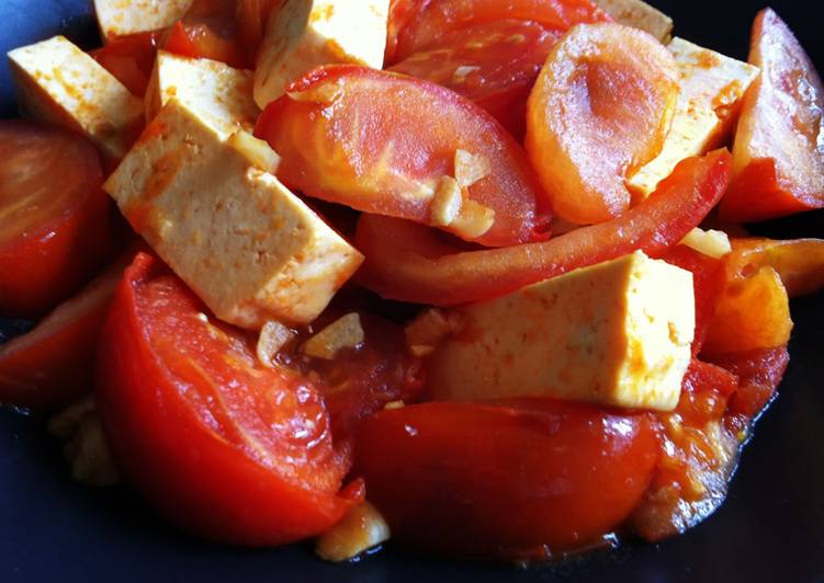 Simple Way to Prepare Speedy Tofu &amp; Tomato Stir-fry