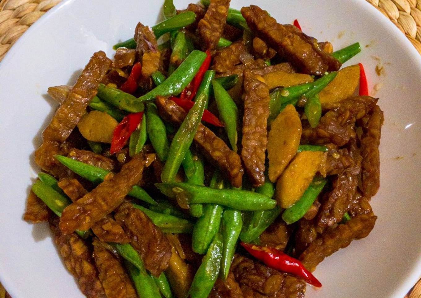 Orek Buncis Tempe Bakso