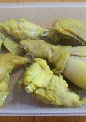 Foto resep Ayam ungkep bumbu kuning