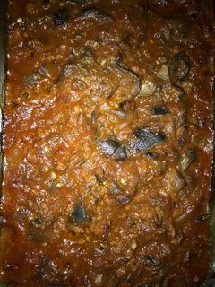 صورة لوصفة مسقعة باللحمة المفرومة 🍆🍆