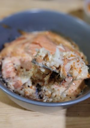 Foto resep Salmon Mentai Rice