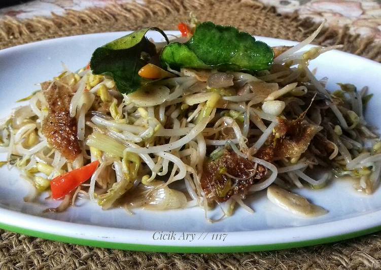 Resep Tumis tauge kriuk dengan ikan asin #pr_recookmantenelise Lezat
