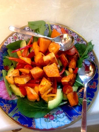 Recipe Roasted sweet potato and avocado salad the  Makes Drooling Can spoil the tongue