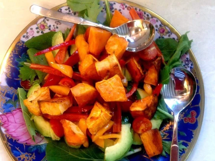 Recipe Roasted sweet potato and avocado salad the  Makes Drooling Can spoil the tongue