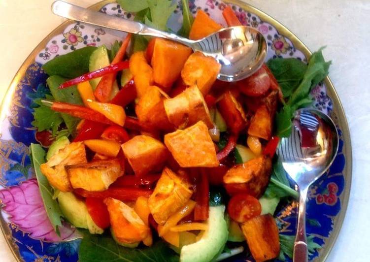Roasted sweet potato and avocado salad Roasted sweet potato and avocado salad